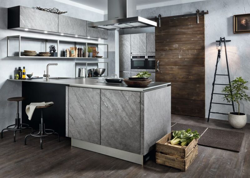 Scherer Küchen Design-Küche Grau